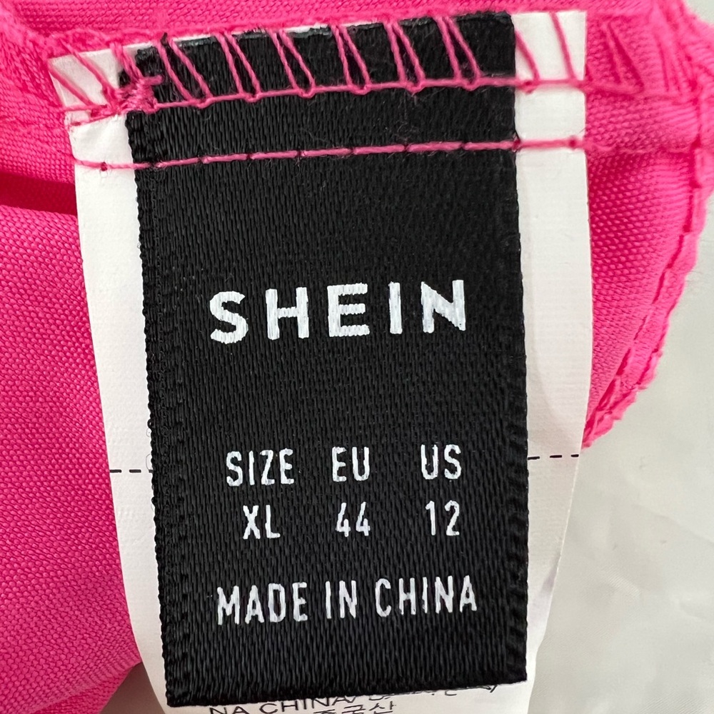 SHEIN Pink Ruffled Tiered Maternity Dress - Picture 9 of 13